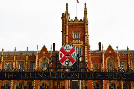 Belfast; Northern Ireland - September 15 2022: the Queen's University of Belfastのeditorial素材