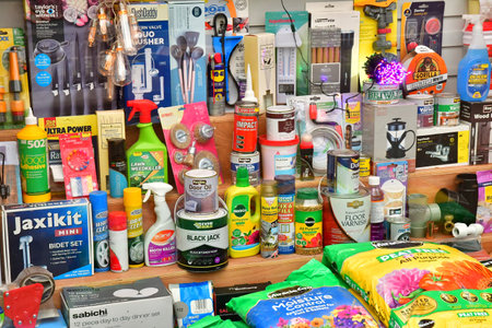 London, England - December 15 2023: hardware store in the Belsize park district