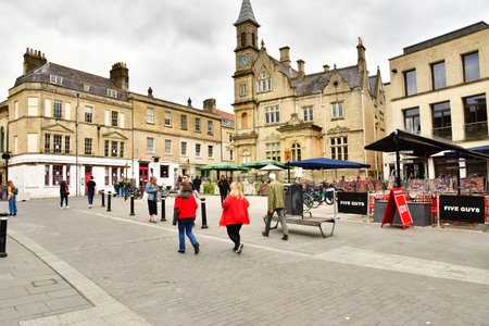 Bath; England - May 30 2024: the picturesque city center