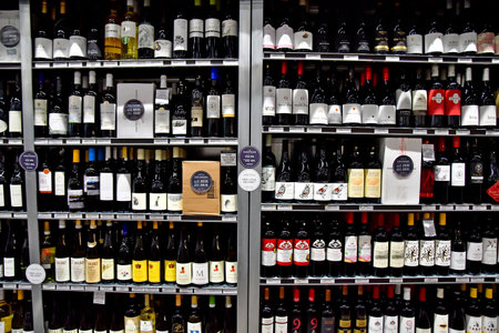 London; England - May 23 2024: wine shop in the Hampstead district