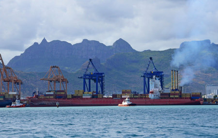 Port Louis, Republic of Mauritius - July 28 2014: the picturesque seaside city