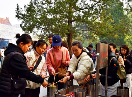 Beijing; China - November 6 2024: the Yonghe Temple, Lama Temple