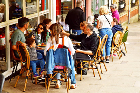 London; England - May 23 2024: restaurant in the Hampstead district