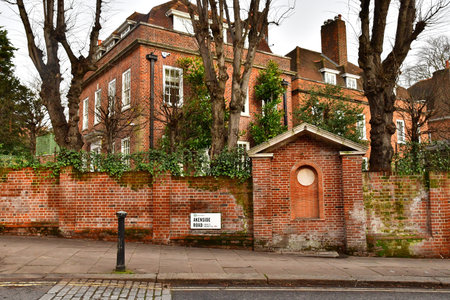 London, England - December 15 2023: Hampstead in winter