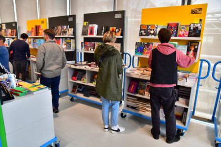 Paris; France - October 10 2024: the Georges Pompidou center gift shop