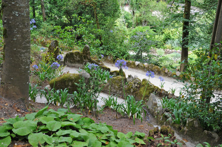 Sintra, Portugal - July 3 2010: the picturesque Regaleira Palaceのeditorial素材