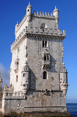 Lisbon, Portugal - July 3 2010: the picturesque Belem Tower built in 1514のeditorial素材