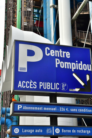Paris; France - October 10 2024: the Georges Pompidou centerのeditorial素材