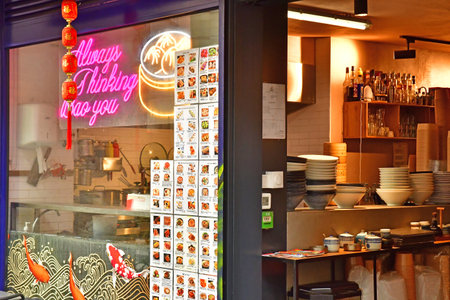 Paris; France - October 10 2024: the Beaubourg districtのeditorial素材