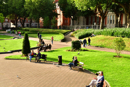 Dublin,Ireland - September 15 2022: the Saint Patrick cathedral parkのeditorial素材