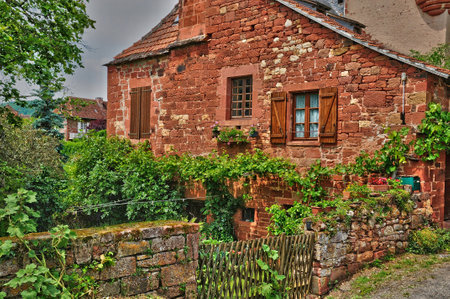Collonges la Rouge, France - August 18, 2024: the picturesque old villageのeditorial素材
