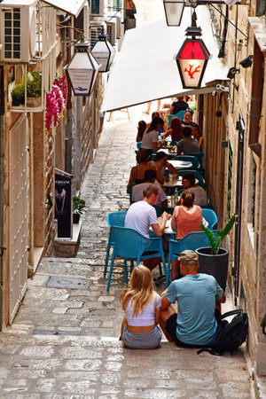 Dubrovnik; Croatia - August 29 2022: the picturesque old cityのeditorial素材