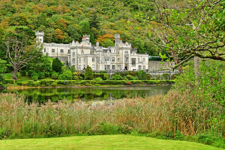 Kylemore, Ireland - September 15 2022: the Kylemore abbeyのeditorial素材