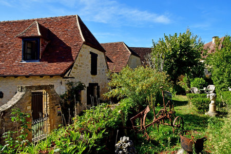 Fanlac; France - October 7 2023: the picturesque old villageのeditorial素材