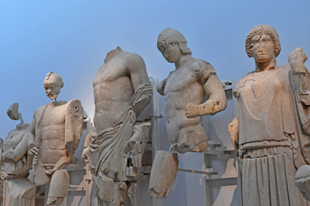 Ancient Olympia; Greece - August 30 2022: museum of the archaeological siteのeditorial素材