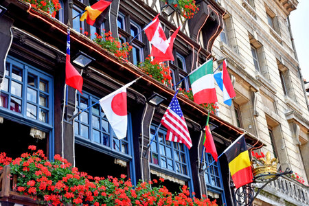 Rouen, France - June 13 2023: the picturesque Vieux Marche squareのeditorial素材