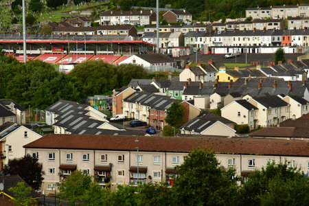 Londonderry; Northern Ireland - September 15 2022: the city centerのeditorial素材