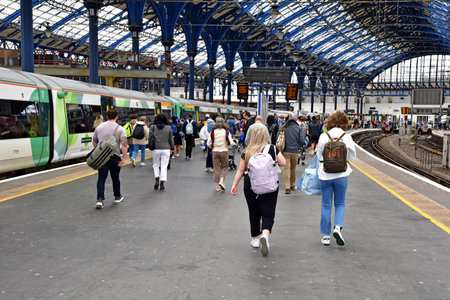 Brighton, England - June 04 2023: the train stationのeditorial素材