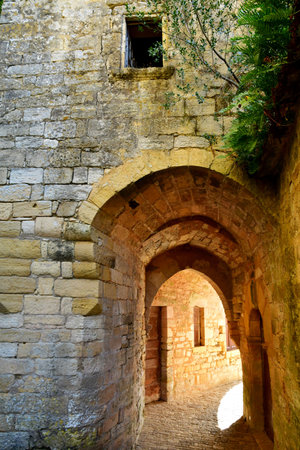 La Roque Gageac; France - October 7 2023: the Tarde manor in the picturesque old villageのeditorial素材