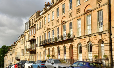 Bath; England - May 30 2024: the picturesque city centerのeditorial素材