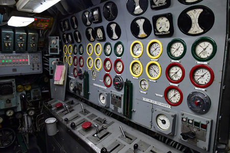 New York City; USA - September 9 2023: the USS Growler in the sea air space museum Intrepidのeditorial素材