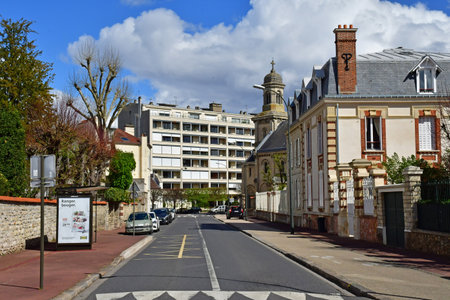 Germain en Laye; France - May 2 2023: the picturesque city centerのeditorial素材