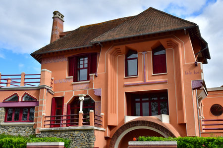 Le Touquet Paris Plage; France - April 20, 2024: the picturesque Tata Ice villaのeditorial素材