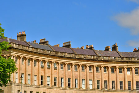 Bath; England - May 30 2024: the Royal Crescentのeditorial素材