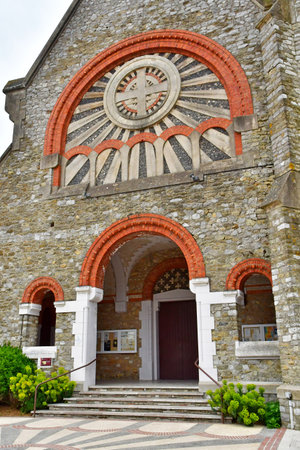 Le Touquet Paris Plage; France - April 20, 2024: the Sainte Jeanne d Arc churchのeditorial素材