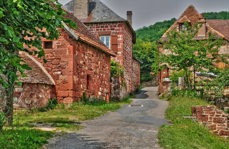 Collonges la Rouge, France - August 18, 2024: the picturesque old villageのeditorial素材