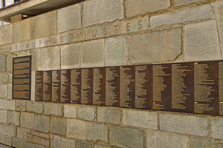 Paris; France - April 27 2023: the righteous among the nation wallのeditorial素材