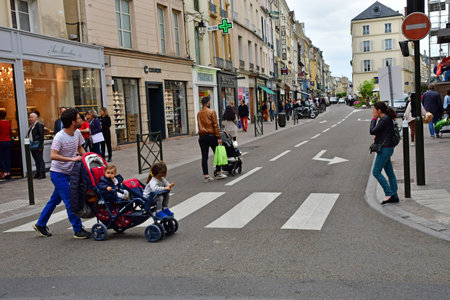 Germain en Laye; France - May 6 2023: the picturesque city centerのeditorial素材