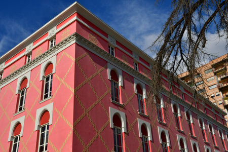 Tirana; Albania - August 29 2022: the city centerのeditorial素材