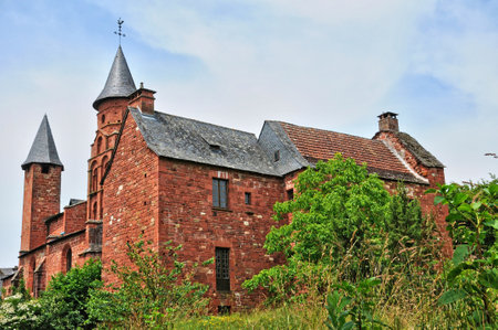 Collonges la Rouge, France - August 18, 2024: the picturesque old villageのeditorial素材