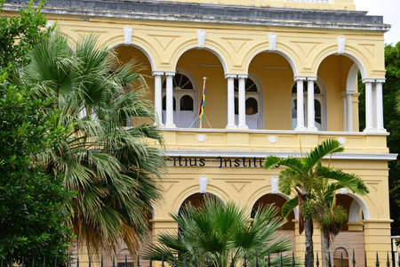 Port Louis, Republic of Mauritius - July 28 2014: the picturesque seaside cityのeditorial素材