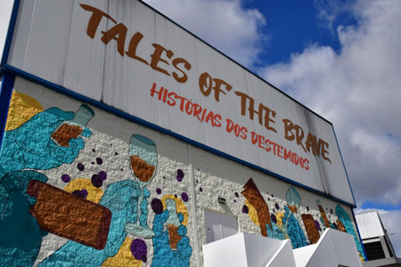 Favaios, Portugal - March 26 2022: the Adega cooperativa Favaiosのeditorial素材