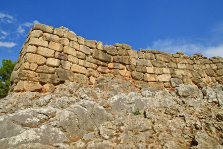 Mycenae; Greece - August 30 2022: the archaeological siteのeditorial素材