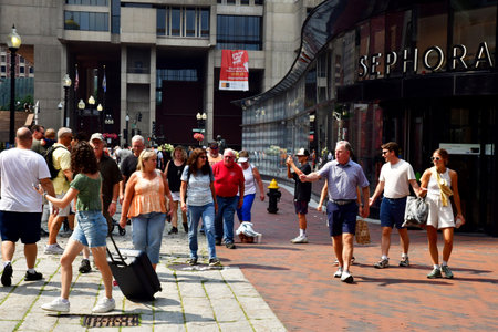 Boston, USA - September 9 2023: the city centerのeditorial素材