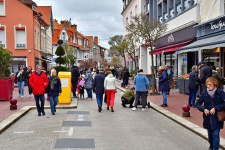 Le Touquet Paris Plage; France - April 20 2024: the picturesque seaside cityのeditorial素材