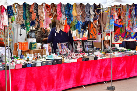 Le Touquet Paris Plage; France - April 20, 2024: the Saturday marketのeditorial素材