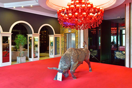 Le Touquet Paris Plage; France - April 20, 2024: the Grand Hotelのeditorial素材