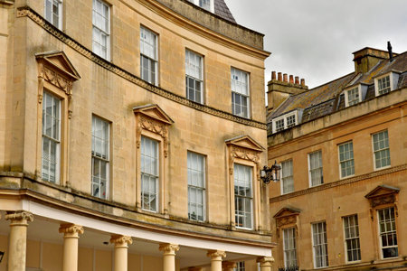 Bath; England - May 30 2024: the picturesque city centerのeditorial素材
