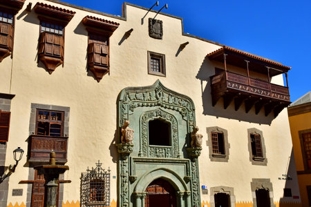 Gran Canaria, Canary Islands - March 15 2024: the Christopher Columbus house in Las Palmas de Gran Canariaのeditorial素材