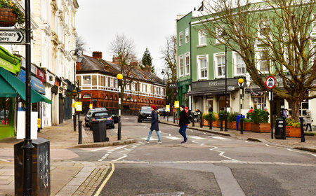London, England - December 15 2023: the Belsize park district
