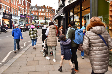 London, England - December 15 2023: Hampstead in winterのeditorial素材