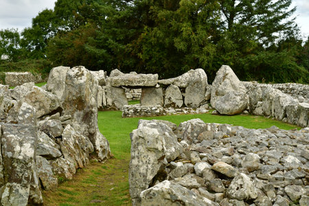 County of Donegal,Ireland - September 15 2022: the Creevykeel Court Tomb siteのeditorial素材