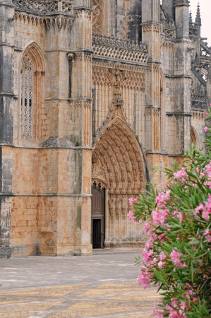 Batalha, Portugal - July 3 2010: the picturesque monasteryのeditorial素材