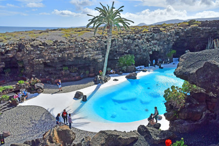 Lanzarote, Canary Islands - March 15 2024: Jameos del Aguaのeditorial素材