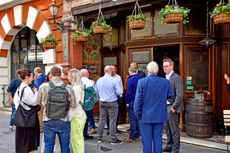 London; England - May 28 2023: the Fox and Anchor pub in the Charterhouse street