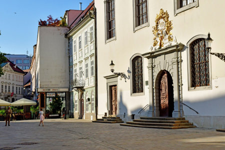 Bratislava, Slovakia - June 25 2023: the picturesque city centerのeditorial素材